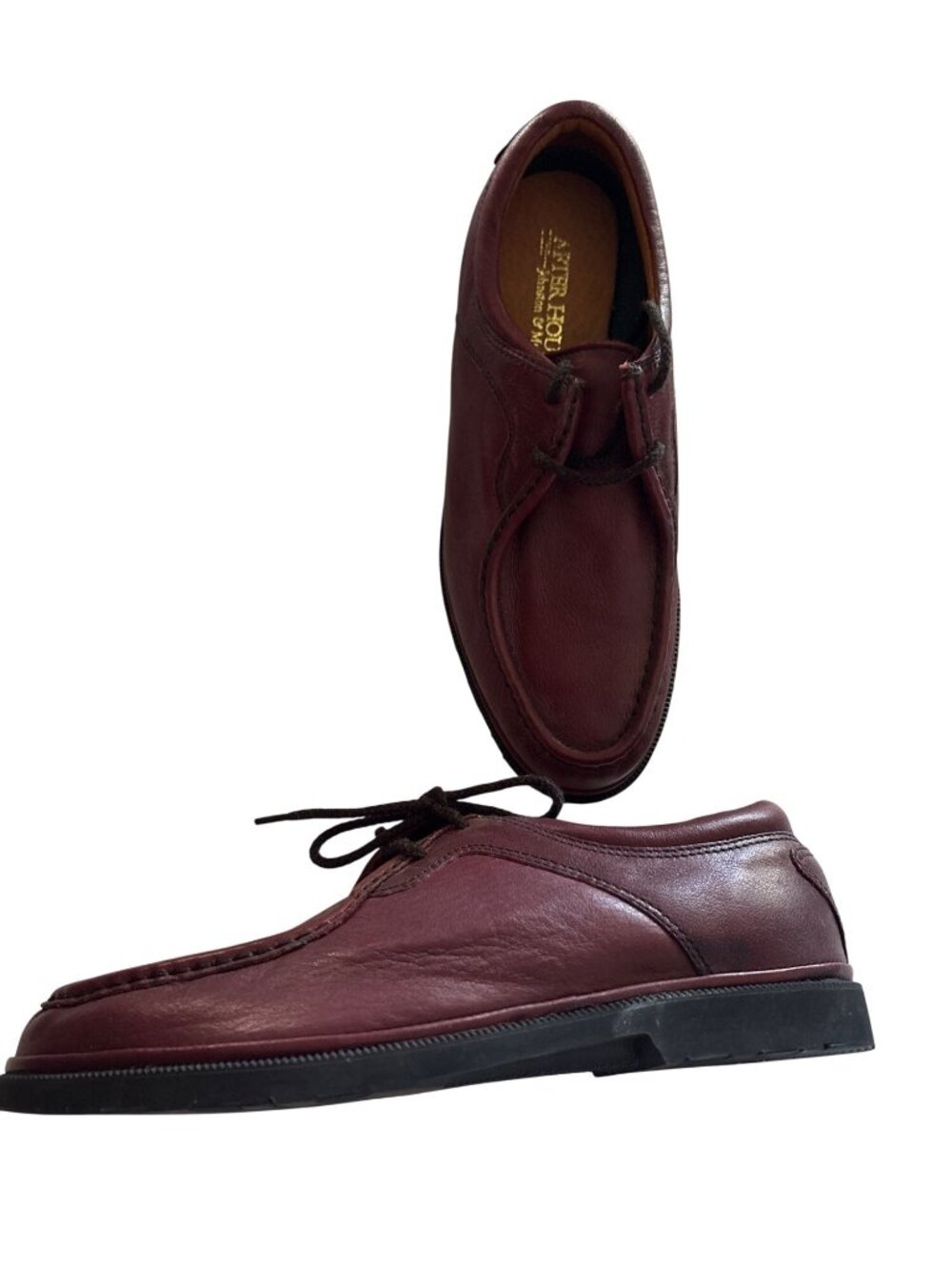 After Hours Johnston & Murphy Mens Burgundy Leather Lace-Up Shoes Size 6M